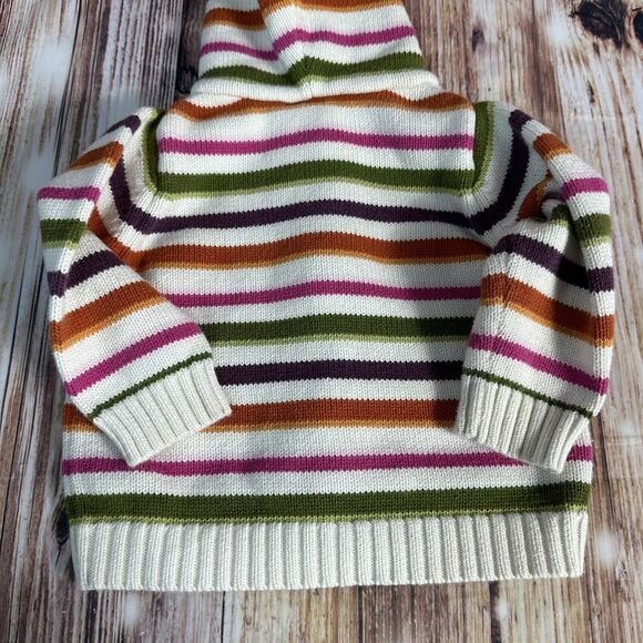 Gymboree Baby Girls Size 6-12M Mos Hooded Stripe Cardigan Sweater Top Infants - Picture 5 of 8